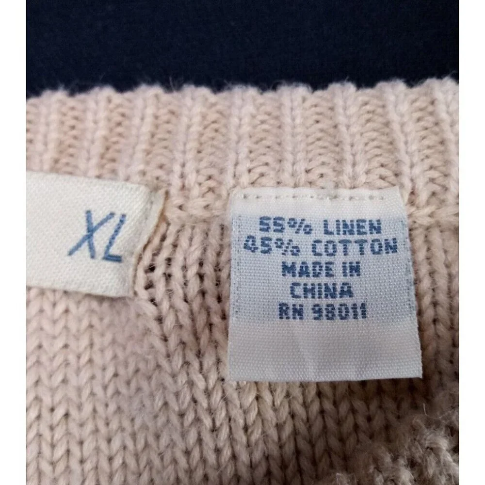 INDIGO RED Lux Industrial Linen Knit Sweater Shirt MEN XL Embroidered logo - Picture 4 of 12